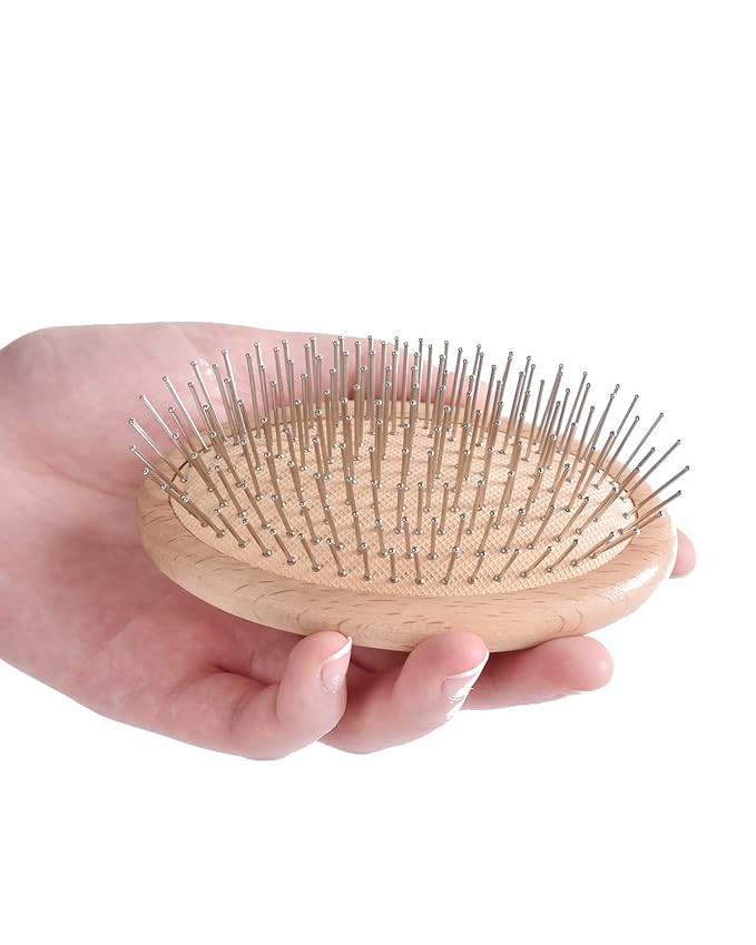 Hair Brush, Steel Needle, Mini, Massages Scalp, Travels Easy, All Hair Types, Unisex, 1.0 Count, ... | Amazon (US)
