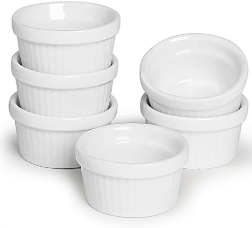 ONTUBE Ramekins - Porcelain Ramekins for Creme Brulee Dishes,Dipping Sauces,Baking Pudding Cups, ... | Amazon (US)
