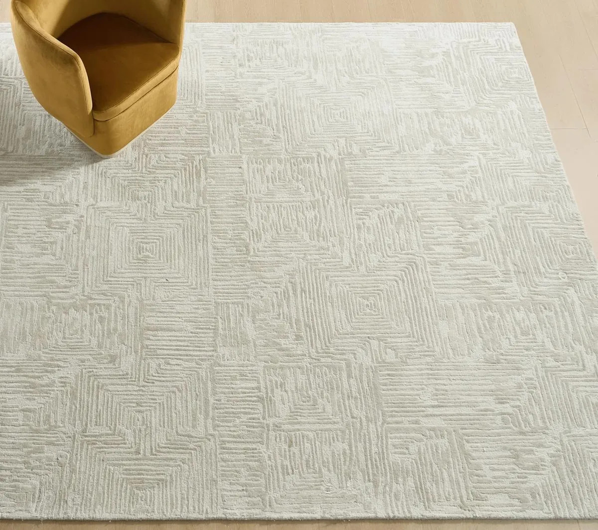 Andra Dimensional Rug - Ivory | Z Gallerie