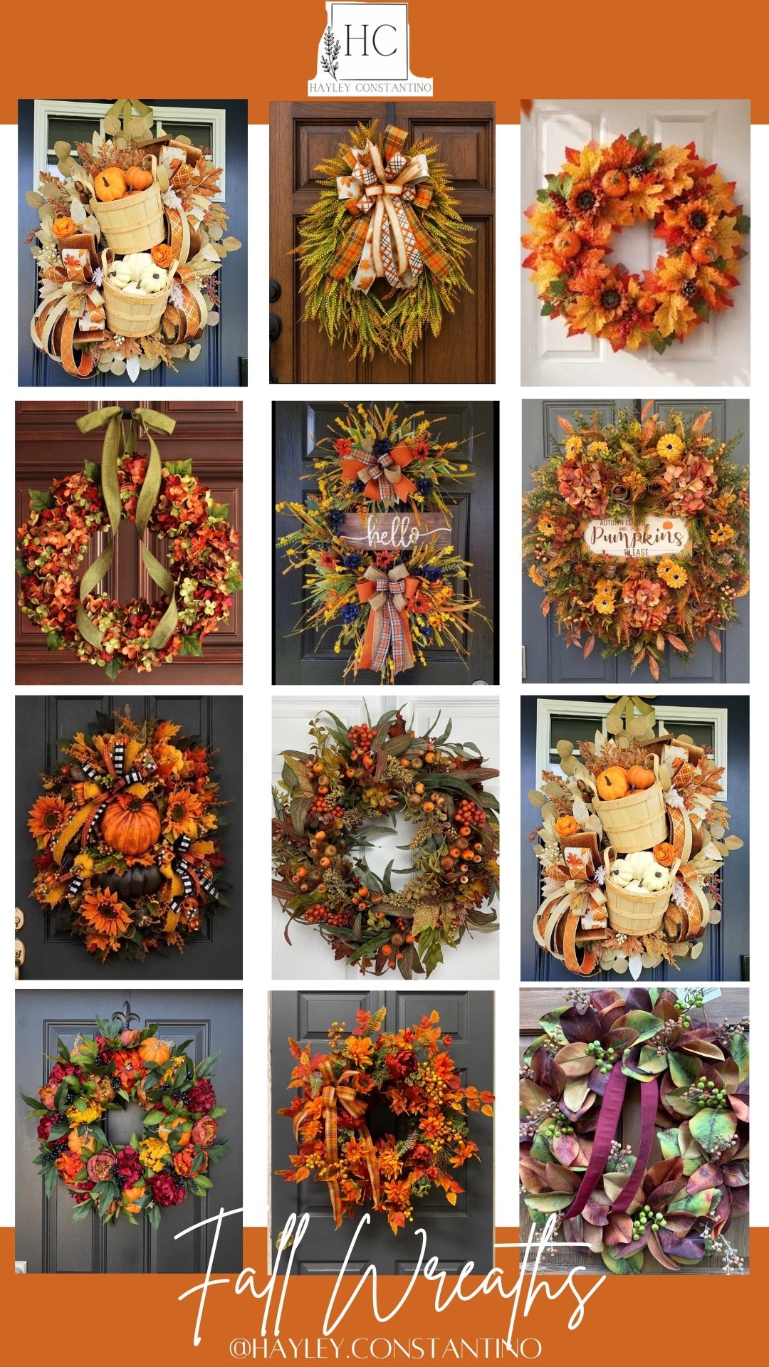 These handmade fall wreaths are autumn wrapped in a bow 🍁—bursting with pumpkins, golden wheat, berries, and fiery leaves in shades of amber, rust, and crimson. From rustic farmhouse styles with bushel baskets and plaid ribbons to lush florals with eucalyptus and sunflowers, each one captures that crisp, cozy, sweater-weather feeling. Some are bold and full, others soft and elegant—but all say, welcome to fall. ☕🎃

🍂 Where to Hang Them:
Don’t stop at the front door—spread the cozy:
🚪Front door: Classic and inviting
Entryway or mirror: Instant seasonal charm
🔥Mantel: Add candles + pumpkins for peak cozy
🧑‍🍳Kitchen cabinets/pantry: Small, charming touches
🍽️Dining room: Perfect for gatherings
🛌Bedroom doors/headboards: Soft fall accents
🏡Patio/back doors: Extend the season outdoors

🍁 When to Decorate
Late Aug–Early Sept: For early fall lovers
Mid-September: Traditional start
October: Full harvest + Halloween vibes
Thanksgiving refresh: Add deeper tones and berries

🍂 The Mood
These wreaths don’t just decorate—they create a feeling: warm light, crisp air, cozy nights, and slowing down to savor the season. Fall is rich, layered, and full of charm—and these wreaths bring it home. 🧡

#LTKSeasonal #LTKHome