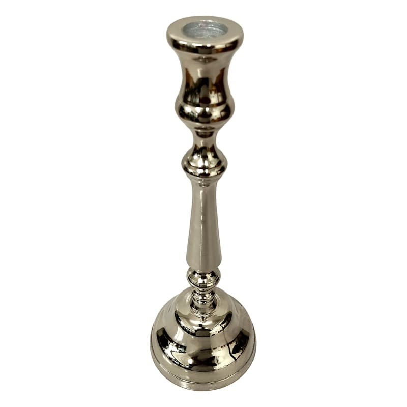 Silver Taper Candle Holder, 10.7" | At Home