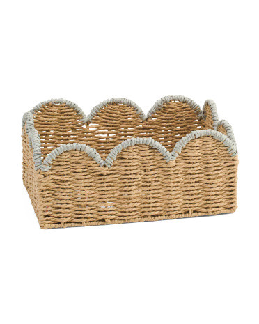14in Rectangular Basket With Scalloped Trim | Office & Storage | Marshalls | Marshalls