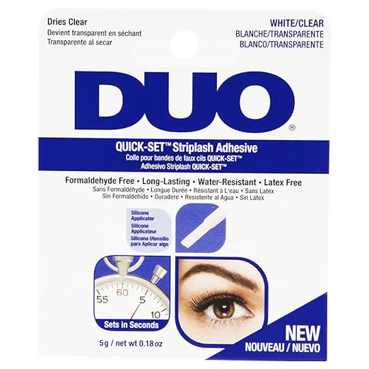 DUO Quick-Set Strip Lash Adhesive – Clear, Waterproof, Long-Lasting Lash Glue, Fast-Drying for ... | Amazon (US)