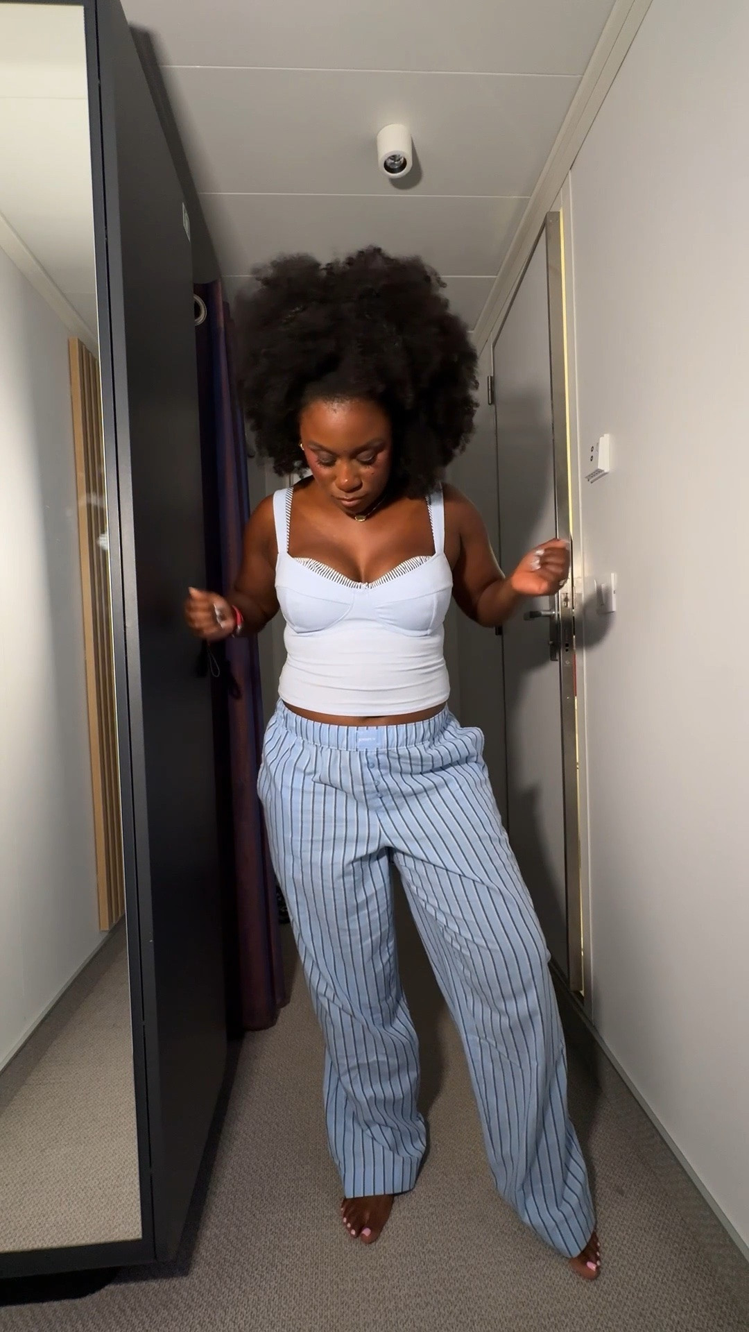 Walmart has some of the cutest pjs. Everything runs true to size. These are mediums. 