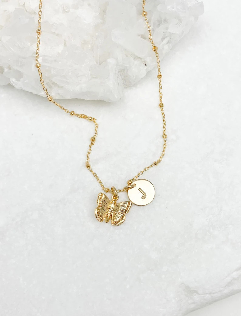 Personalized Gifts, Butterfly Necklace, Dainty Necklace, Gifts for Women, Graduation Gift, Gold N... | Etsy (US)