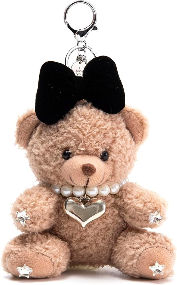 Cute Key Chain Plush Bear Bag Charm Teddy Bear Keychain Gift For Handbag,Purse, Backpack, Car Key... | Amazon (US)