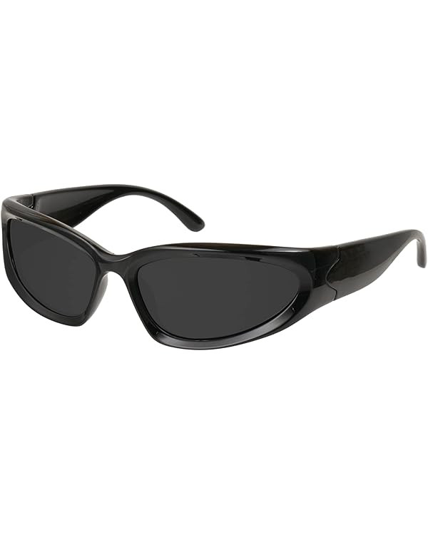 mosanana Y2k Wrap Around Polarized Sunglasses for Women Trendy Swift Oval Futuristic Shades Retro... | Amazon (US)