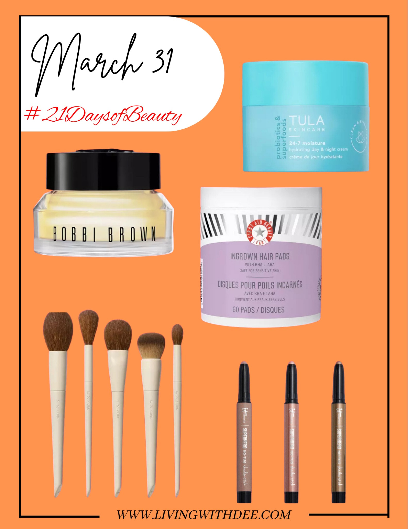 Day 20 #21DaysofBeauty

#bobbibrown #tula #morphe #firstaid

#LTKsalealert #LTKbeauty