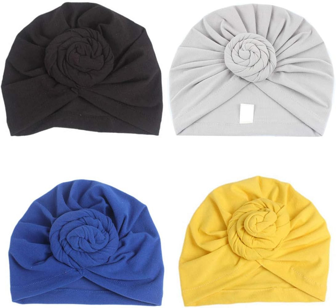 4Pack/6Packs Women Turban African Pattern Knot Headwrap Beanie Pre-Tied Bonnet Chemo Cap Hair Los... | Amazon (US)