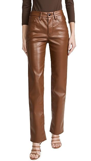 Good 90's Icon Faux Leather Jeans | Shopbop