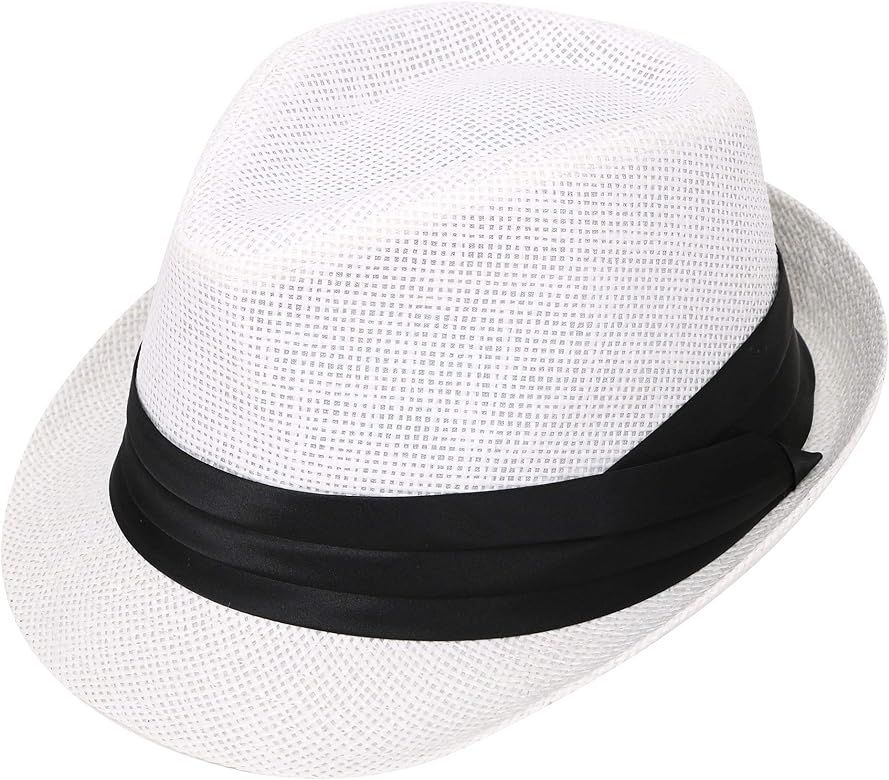 Simplicity Fedora for Men Women Unisex Men's Women's Classic Manhattan Structured Gangster Trilby... | Amazon (US)