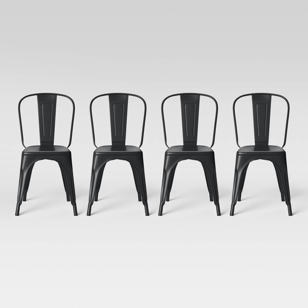 Set of 4 Carlisle High Back Dining Chair Black - Threshold | Target
