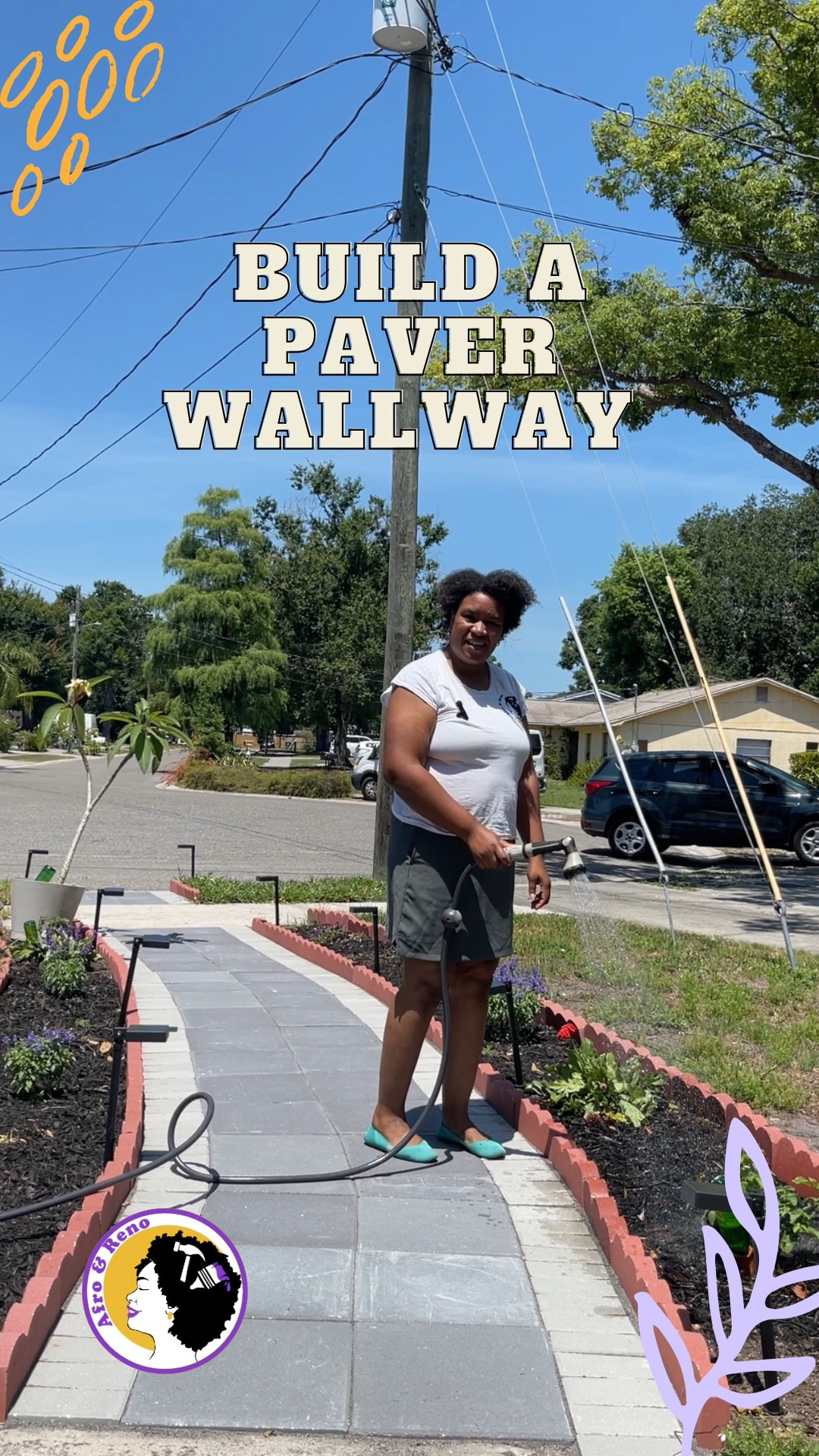 I started in March thinking I had spring weather to work on the project. 

Two weeks into it we had record heat and record hot days.

I worked on this project early mornings and evenings when the sun was blocked by trees. 

But I did have a couple full out in the sun days which gave me a wicked tan. 

I got most of my materials from Lowe’s and you can get the shopping list in profile!!

Paver project
Florida life
Florida heat
Paver walkway