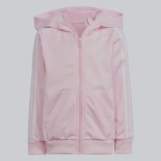Agasalho Adidas 3 Stripes Infantil Rosa e Cinza - Rosa | Zattini (BR)