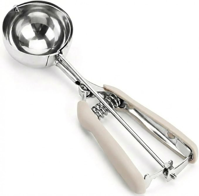 Ice Cream Scoop, 18/8 Stainless Steel Cookie Scoop, 5.3Tbsp/80ml/2.7oz Cookie Dough Scoop, Ice Cr... | Amazon (US)