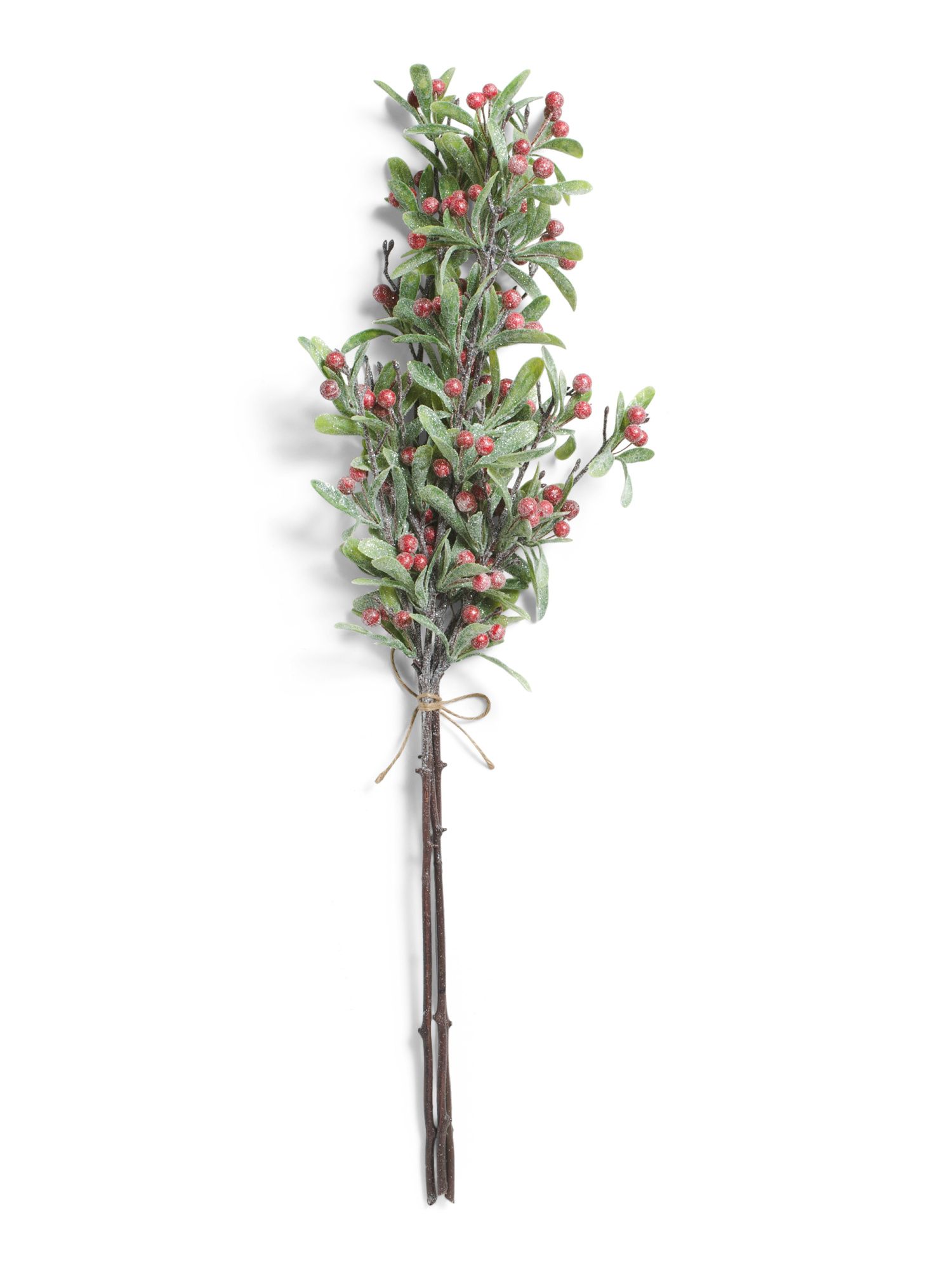 32in Set Of 3 Berry Leaves Stems | TJ Maxx