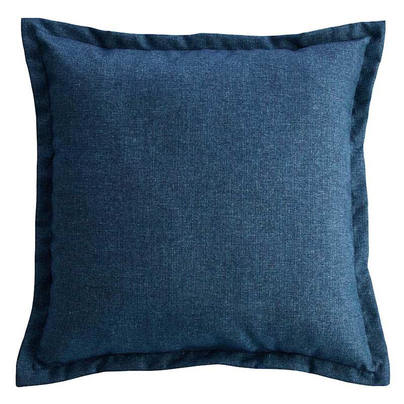 Denim Blue Woven Oversized Square Luxe Outdoor Throw Pillow, 20" | At Home