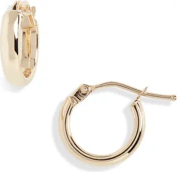 Bony Levy 14K Gold Beveled Edge Huggie Hoop Earrings | Nordstrom | Nordstrom
