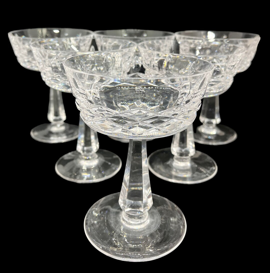 VINTAGE / Galway Irish Crystal Champagne Cocktail Sherbet Copas / Clifden Pattern / Coupe Style /... | Etsy (US)