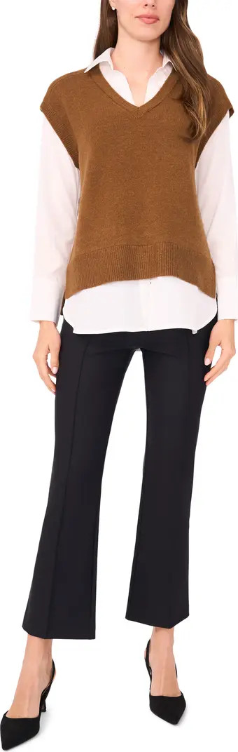 Halogen® Layered Look Sweater Vest | Nordstrom | Nordstrom