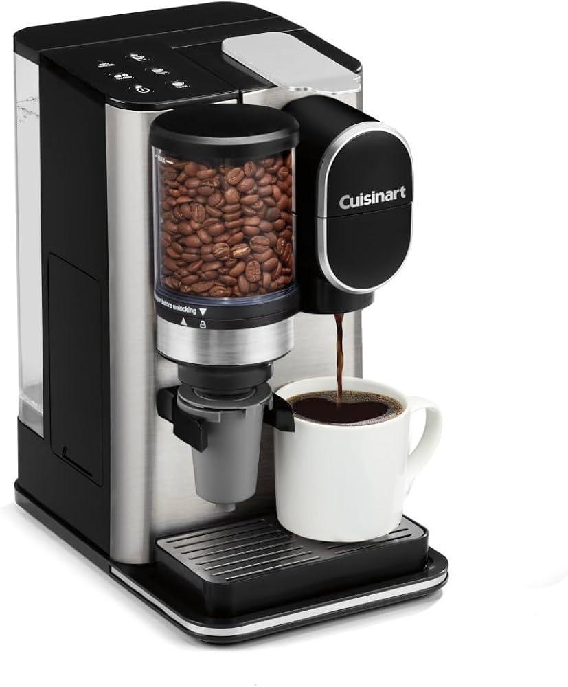 Cuisinart Single-Serve Coffee Maker + Coffee Grinder with 8, 10, and 12 oz. Serving Size, Compati... | Amazon (US)