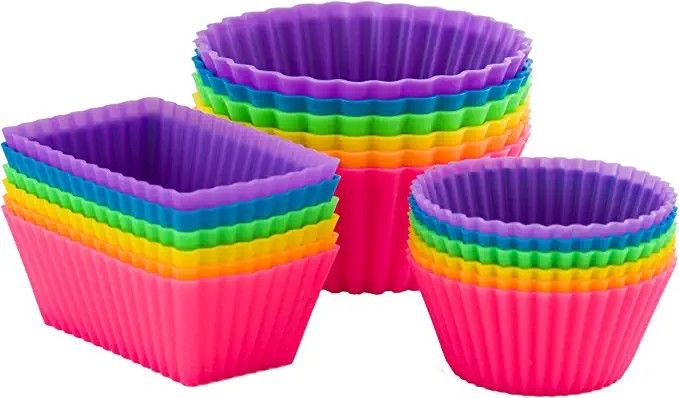 Pantry Elements Silicone Baking Cups Variety Pack / Bento Bundle Lunch Box Dividers (18-Pack) | Amazon (US)