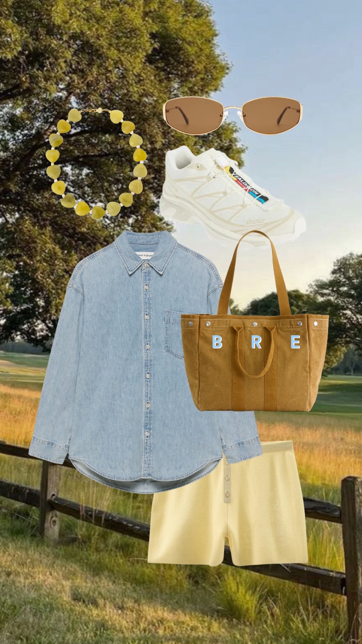 Spring style Inspo: casual and comfy! Love this denim shirt I wear it so much, it goes with everything. Size L in pregnancy but stick with true size if not.

#salomon #aritzia #bresheppard #springstyle #casualstyle 