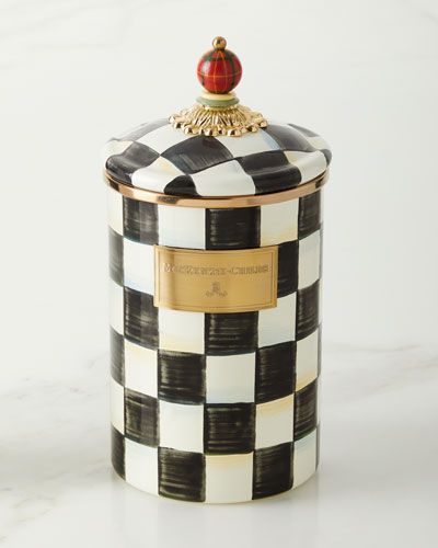 Courtly Check Large Canister | Neiman Marcus