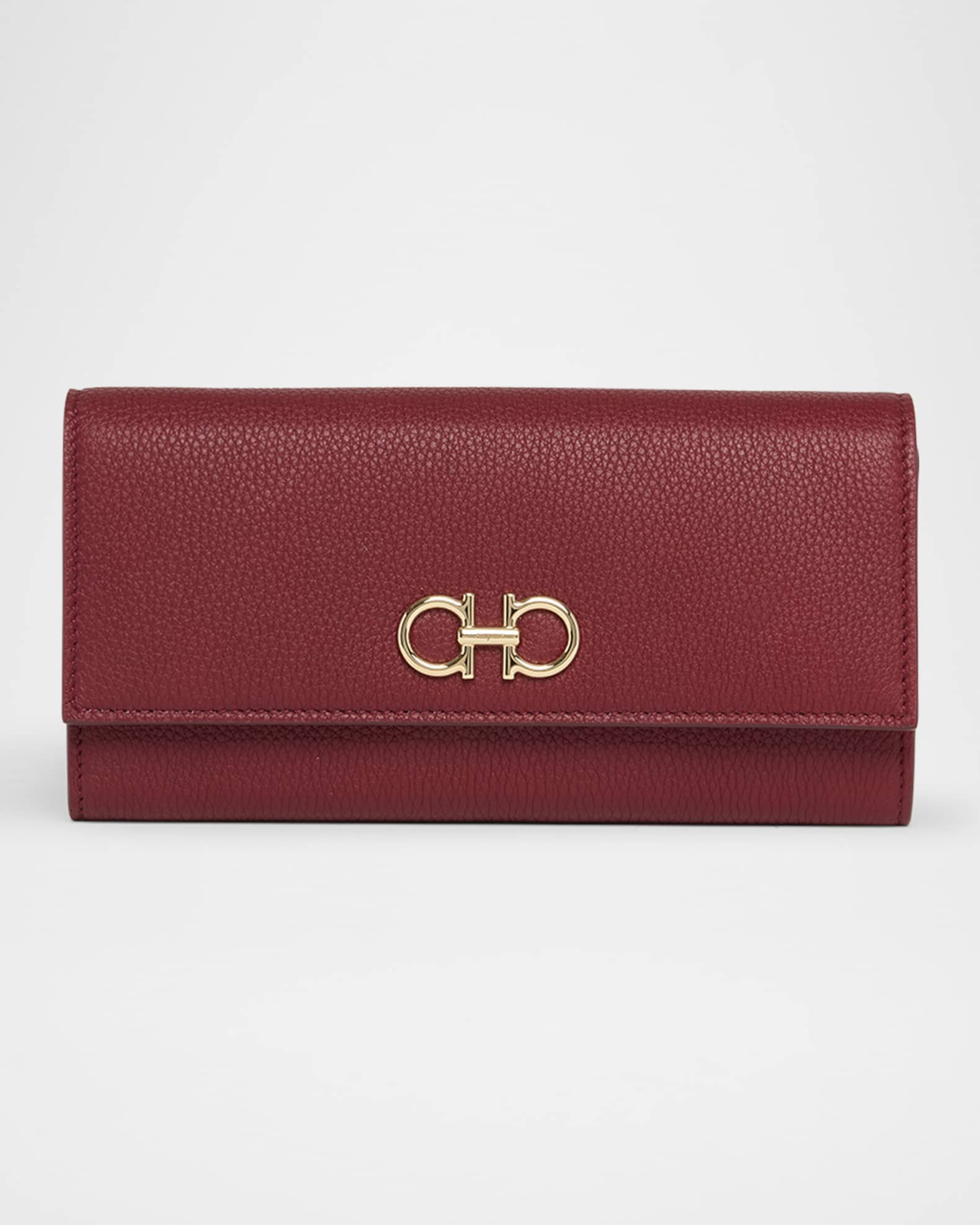 Gancino Flap Leather Wallet on Chain | Neiman Marcus