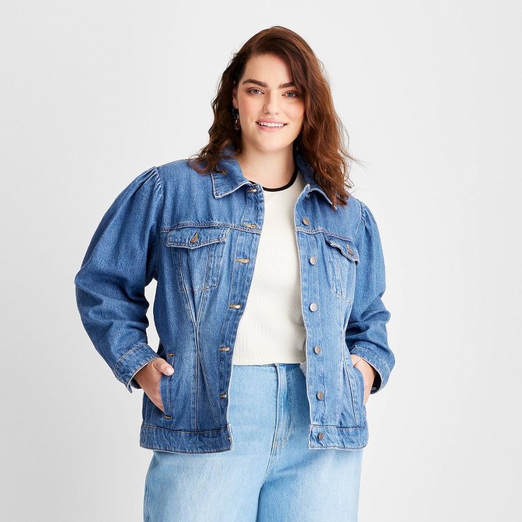 Women's Cinched Waist Denim Jacket - Future Collective™ with Gabriella Karefa-Johnson Medium Wa... | Target