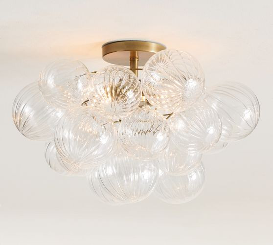 Cooper Glass Bubbled Flush Mount (18") | Pottery Barn (US)