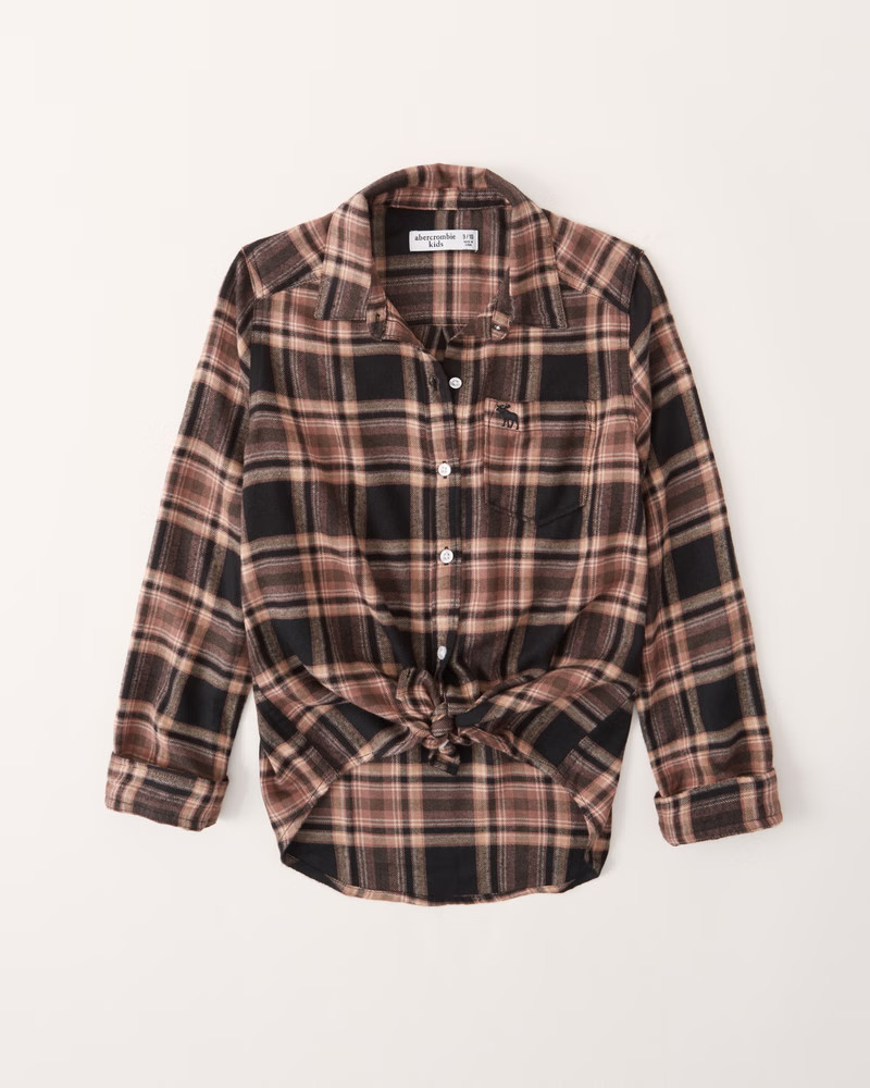 girls long-sleeve tie-front shirt | girls | Abercrombie.com | Abercrombie & Fitch (US)