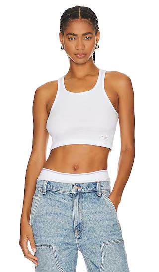 Womens Cropped Classic Racer Tank in White | Revolve Clothing (Global)