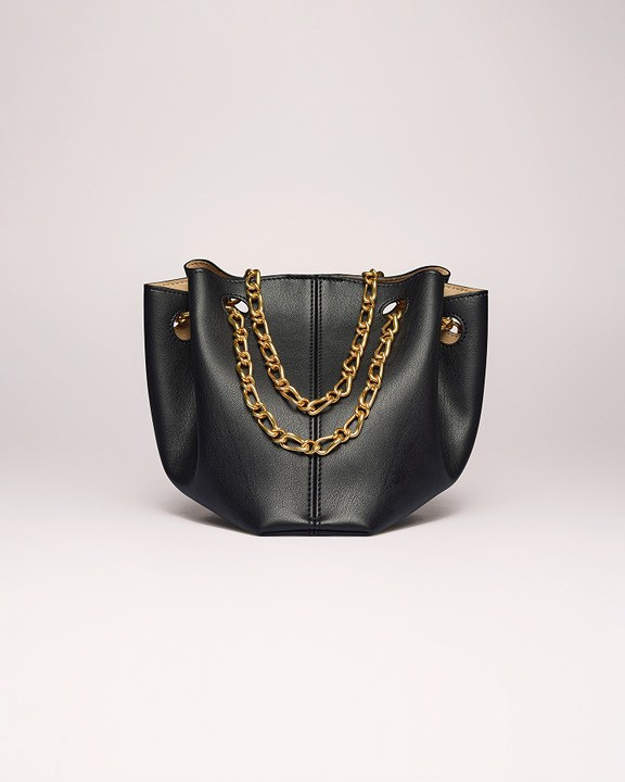 THE GATHER BUCKET - Alt-nappa bucket bag - Black - Nanushka | Nanushka