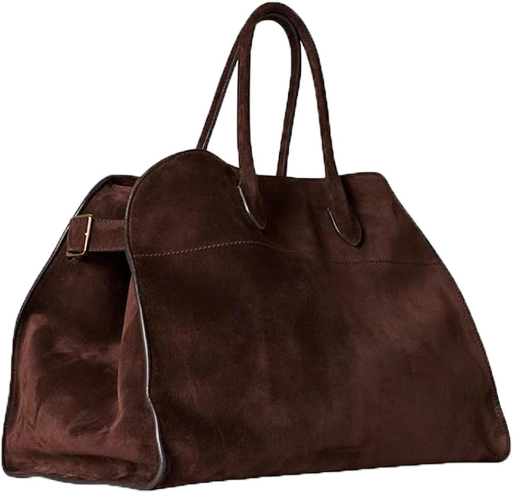 Soft Suede Satchels Bags for Women, Fashion Vintage Top-Handle Tote Bags,Large Capacity Casual Ho... | Amazon (US)