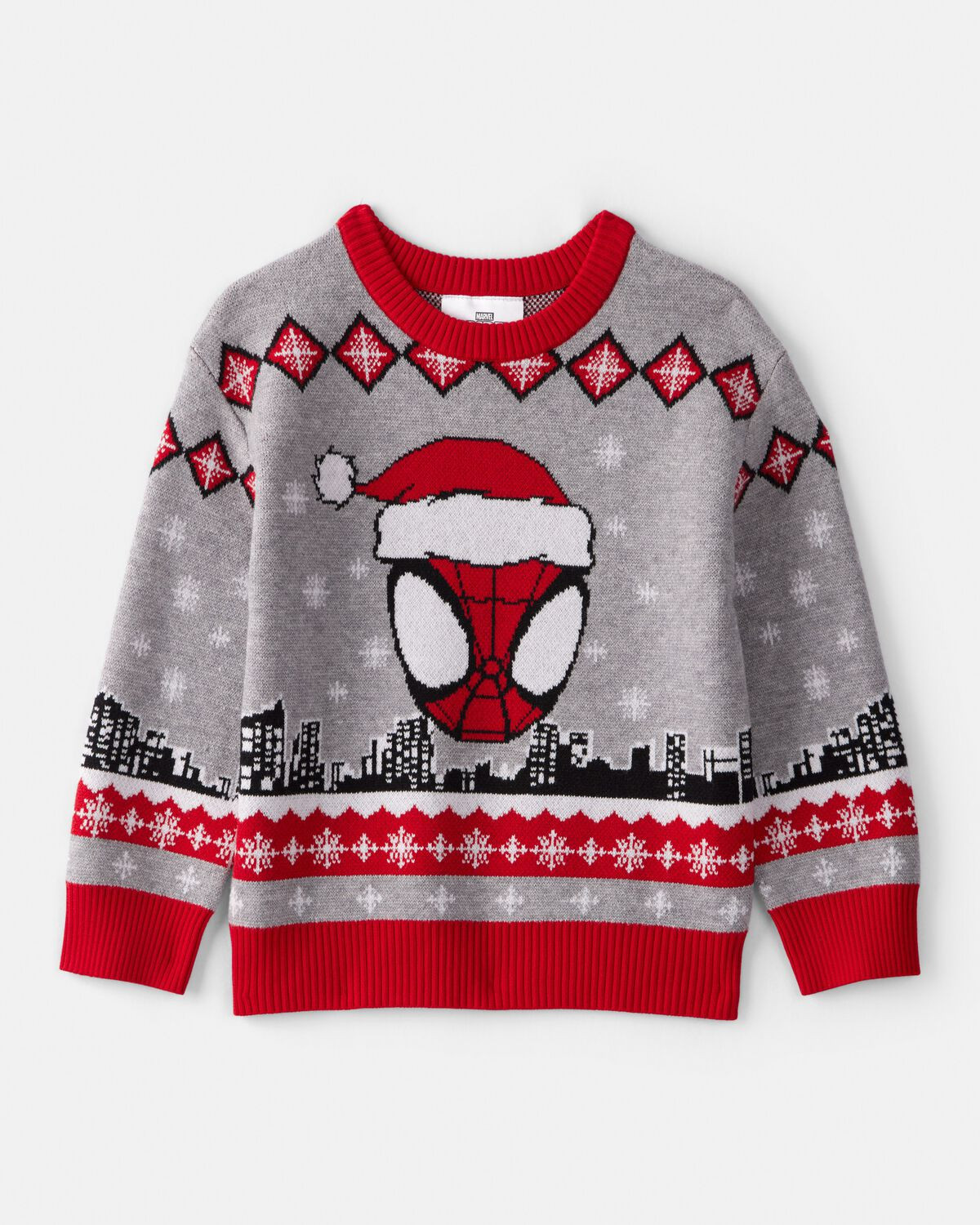 Toddler Boy ©Marvel Spider-Man Long-Sleeve Sweater - Red/Grey | Carter's Inc