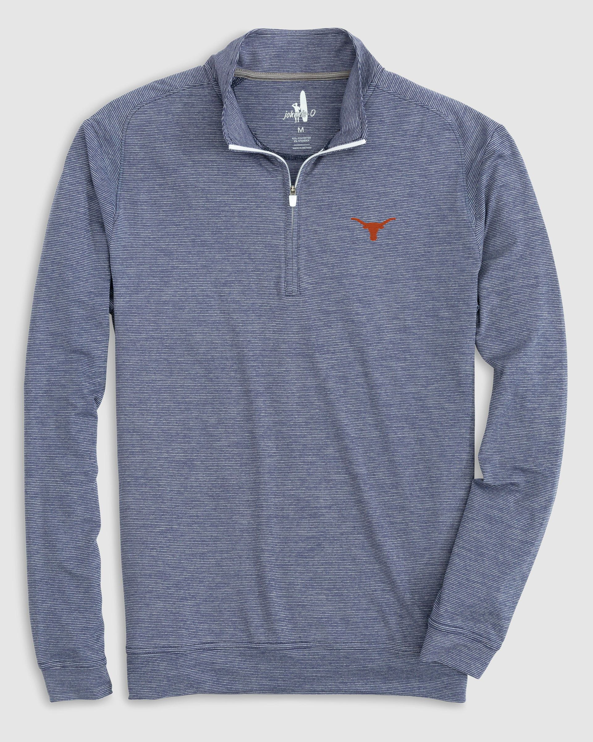 Texas Vaughn Striped Performance 1/4 Zip | johnnie O