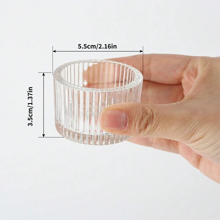 Candle Holder Set Of 4/12/24/36, 2'' X 1.4'' Small GlassTealight Votive Candle Holders (Excluding... | SHEIN