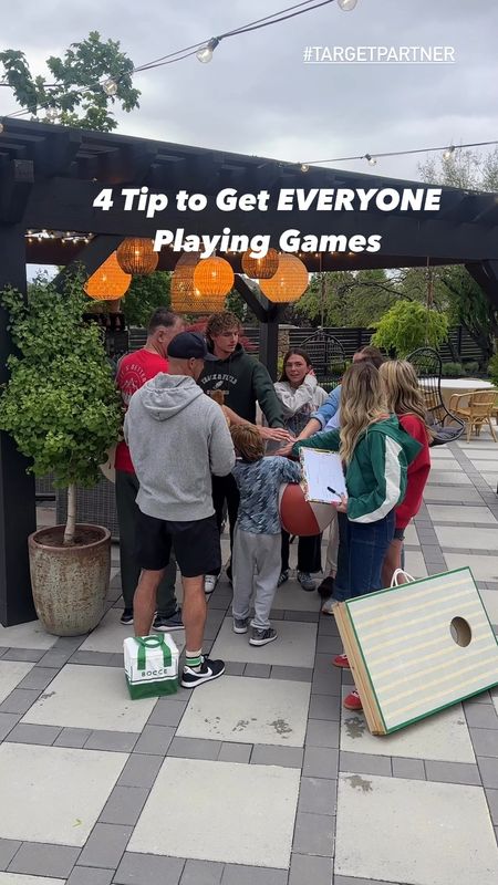 #4 Tips to get everyone playing games! #AD We are a family who loves games, and it is always more fun when everyone plays. We like to print out a bracket, assign teams and do quick rounds, with the promise of S’mores at the end! @Target has really fun and cute outdoor games right now from Cornhole, and Bocce Ball. ☀️☀️☀️Comment GAME and I will send you sources to everything including Brackets you can print! 
#TargetPartner #Target @Targetstyle 
