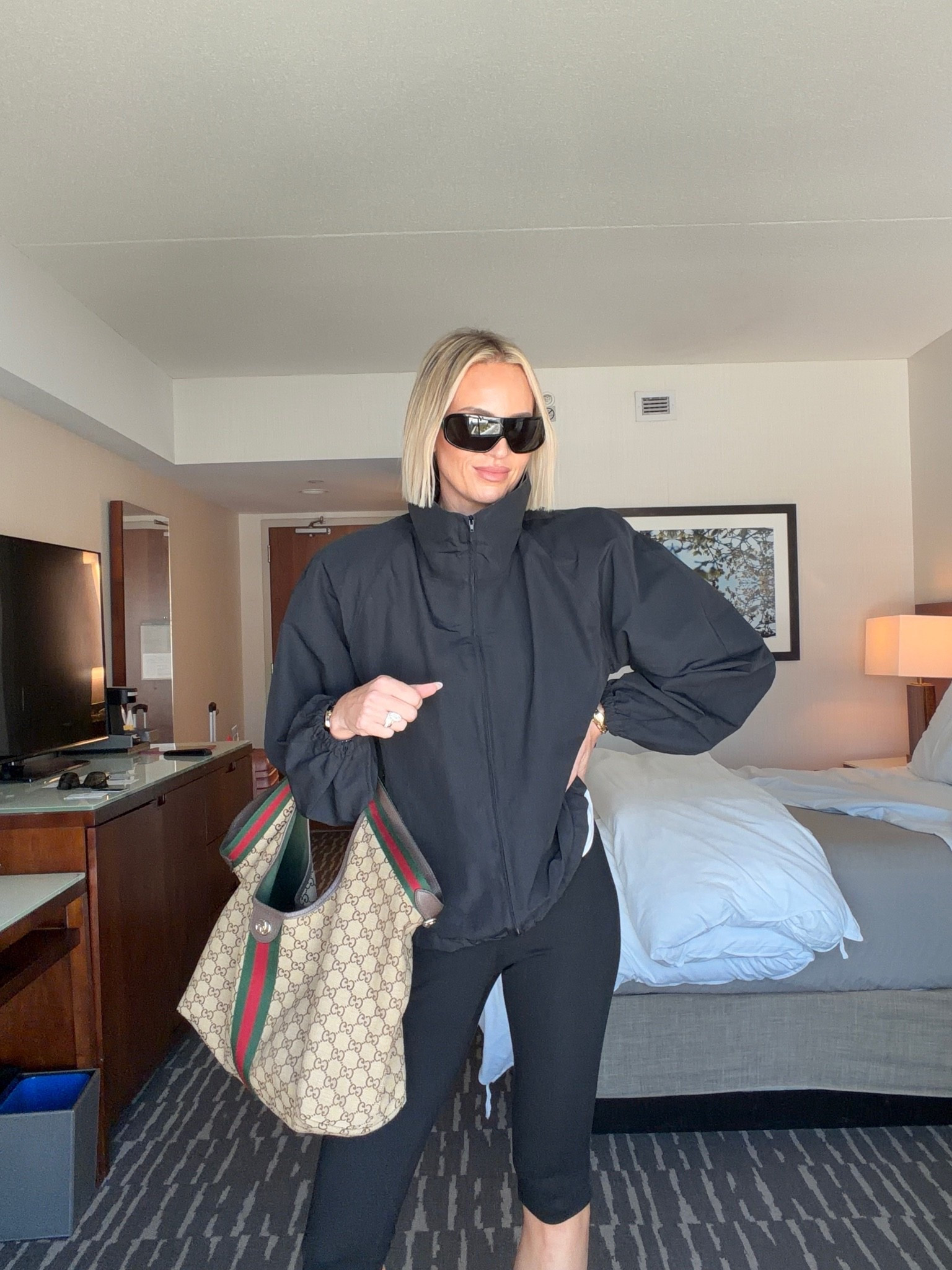 I’m telling you right now, this Zara windbreaker is going to sell out. I’m wearing a medium. It’s already oversized, but it’s not too oversized. It has shoulder pads. I’m wearing a small in these leggings, they are my favorite and I’ve tried a lot. Sneakers run TTS. 

#LTKOver40 #LTKTravel #LTKTall