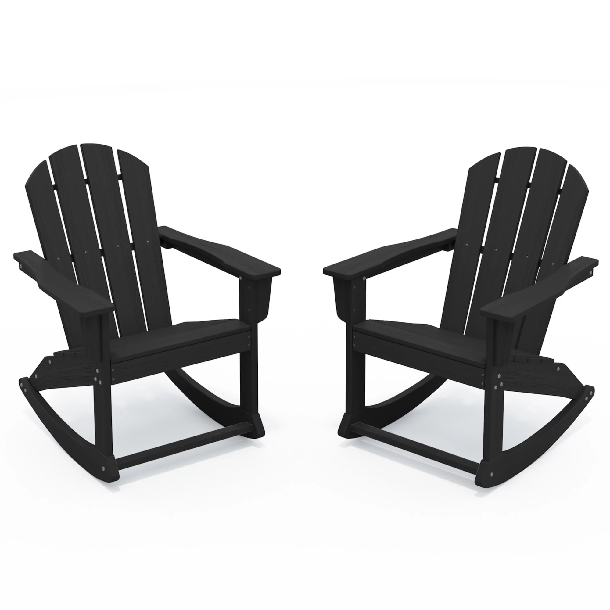2-Pieces All-Weather HDPE Rocking Adirondack Chairs/ Patio Outdoor Rocking Chairs Set of 2 | Kohl's