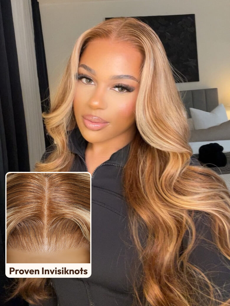 UNice Bye-Bye Knots Wig Pre-Cut 7x5 Glueless Lace & 13x4 Pre Everything Honey Blonde Body Wave Drawstring Wig | UNice