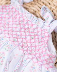 Bright Floral Smocked Bloomer Set | Smockingbird Kids