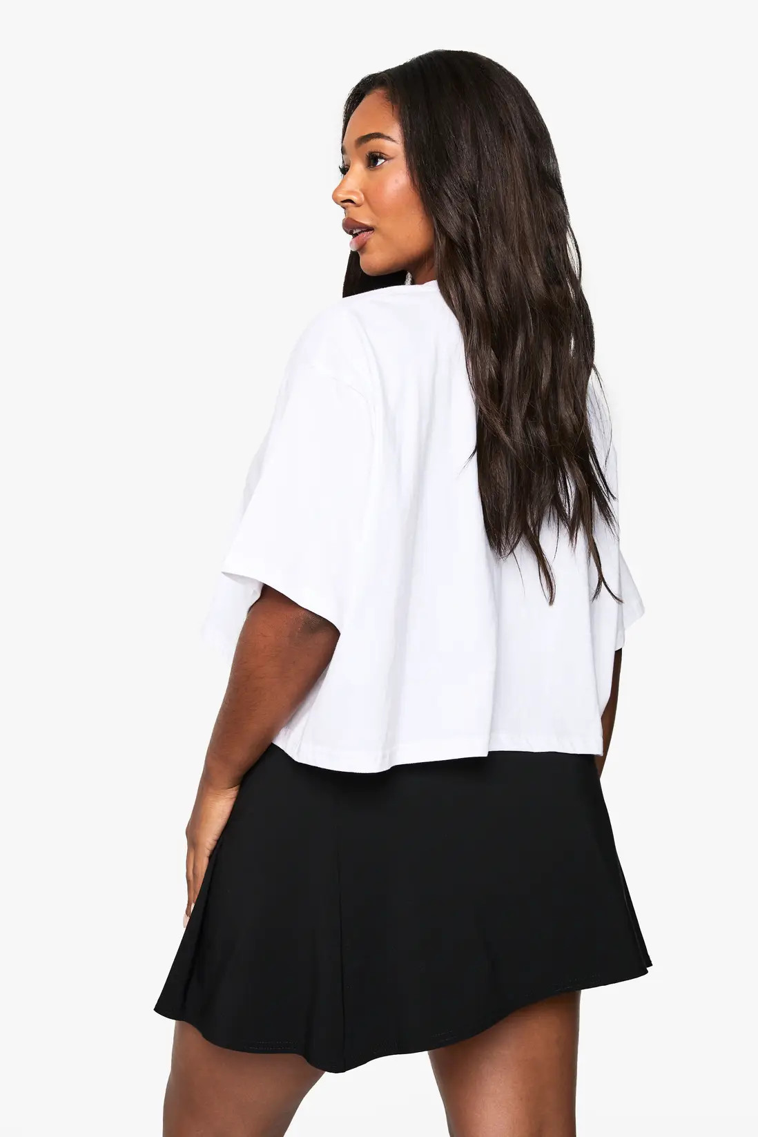 Plus Bengaline Pleated Mini Skirt | Boohoo.com (UK & IE)