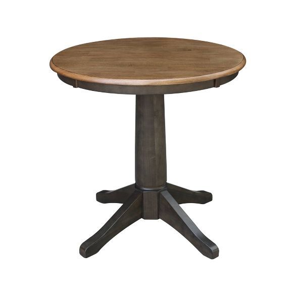 Stacy Round Top Pedestal Table Hickory Brown - International Concepts | Target