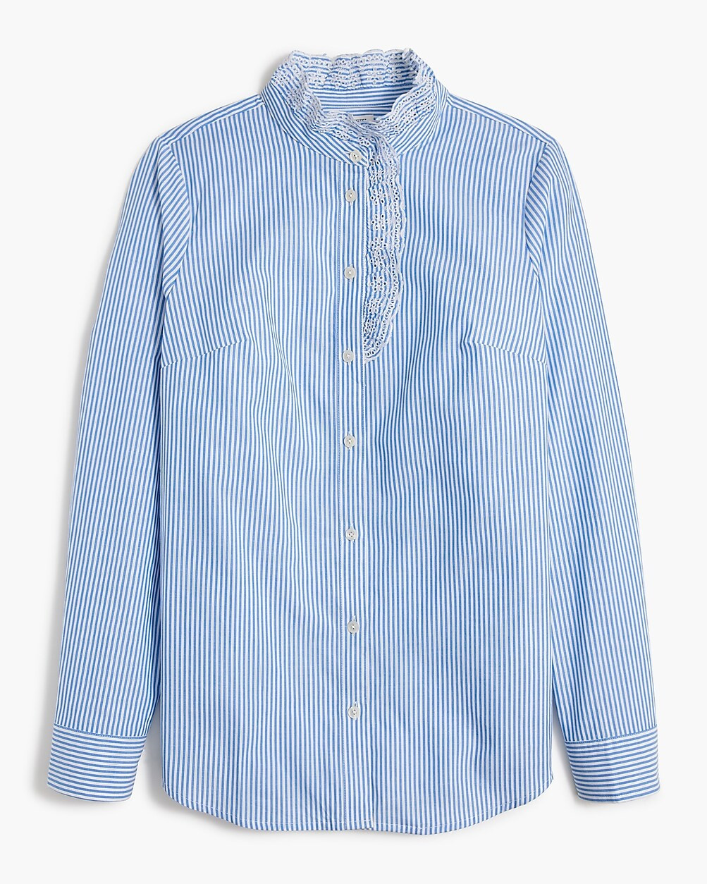 Eyelet-trim button-up shirt | J.Crew Factory