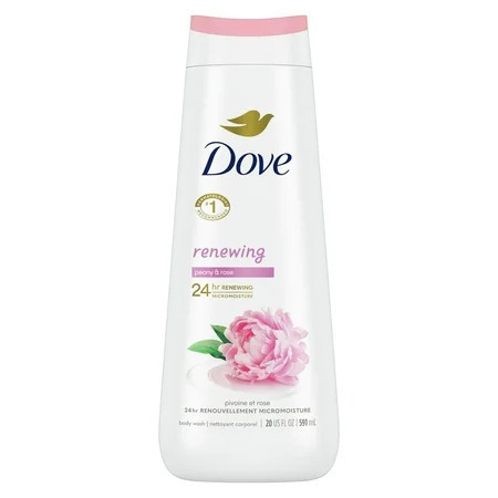 Dove Women's Body Wash Renewing Peony & Rose Oil Gentle Skin Cleanser All Skin, 20 oz | Walmart (US)