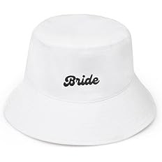 xo, Fetti Bachelorette Party Decorations White Bride Bucket Hat | Bridal Gift, White and Black Em... | Amazon (US)