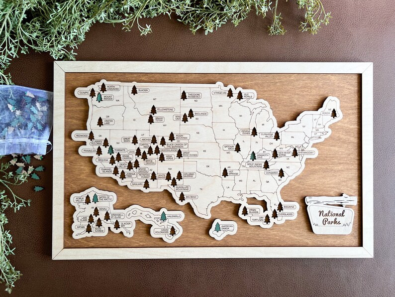 National Park Map, the ORIGINAL Viral, National Park, National Park Decor, Gift for Adventurer, G... | Etsy (US)