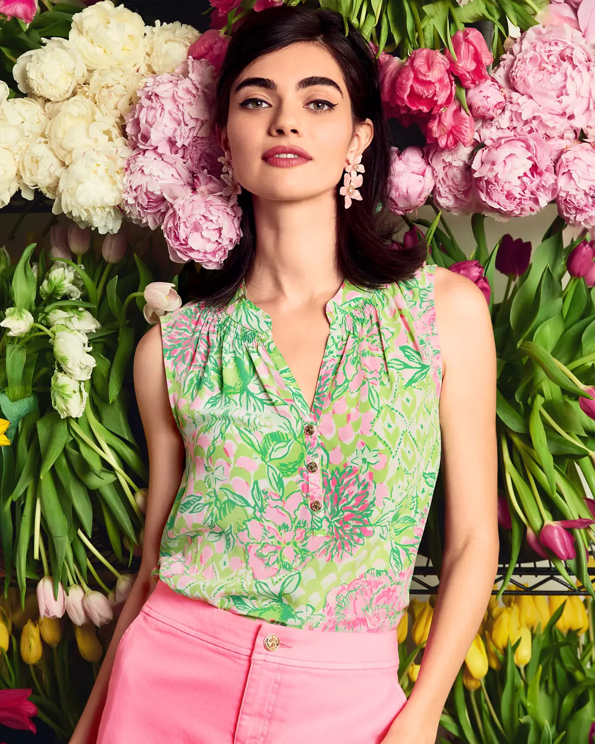 Sleeveless Elsa Silk Top | Lilly Pulitzer